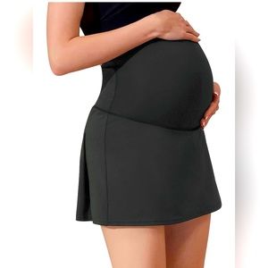 MATERNITY - Maacie Maternity Tennis Skirts Quick-Dry A-Line Skirt with Pockets